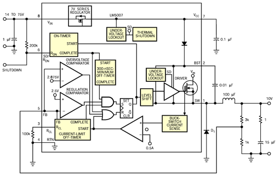 在這一降壓型穩(wěn)壓器中