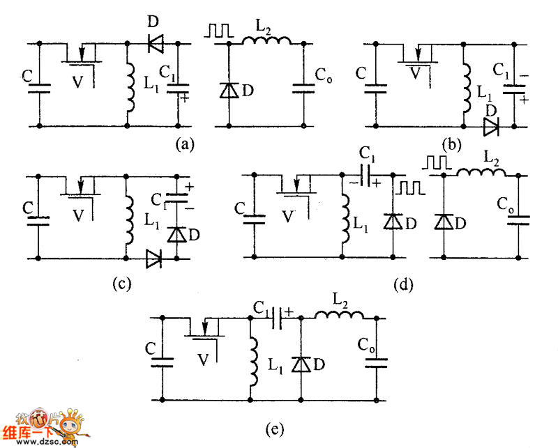 Buck-Boost電路與Buck電路組合轉(zhuǎn)換組成Zeta轉(zhuǎn)換器的演化過程