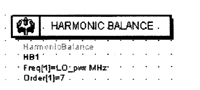 圖1 諧波平衡仿真控件設(shè)置