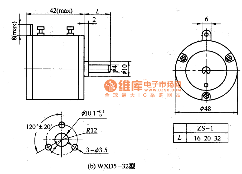 多圈精密線繞電位器外形(續(xù))
