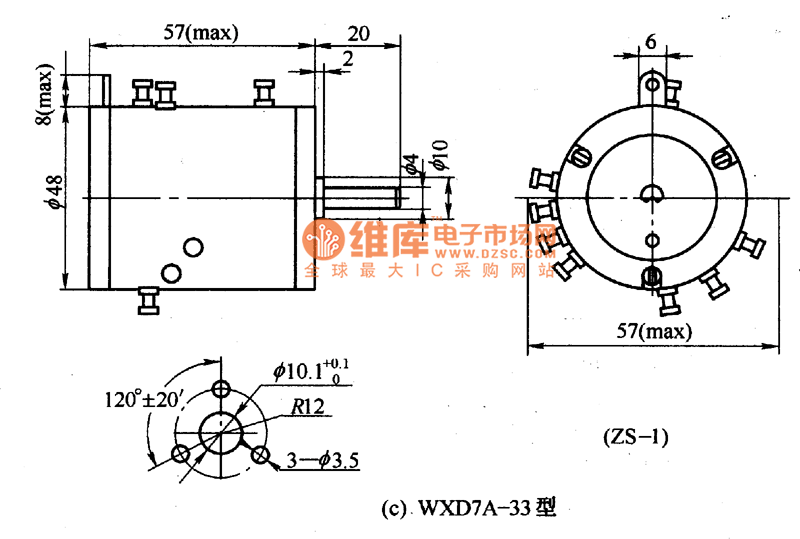 多圈精密線繞電位器外形(續(xù))