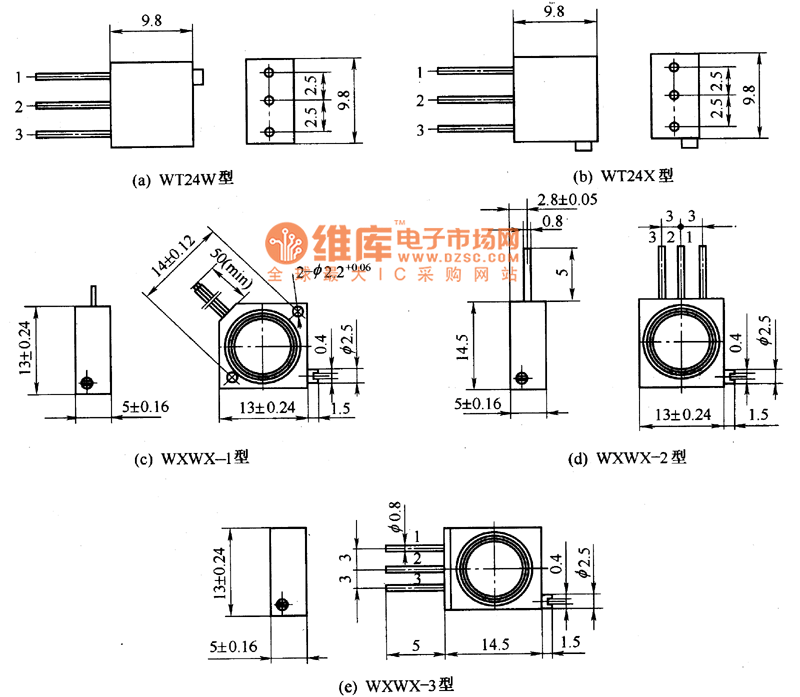 方形多圈微調(diào)線繞電位器