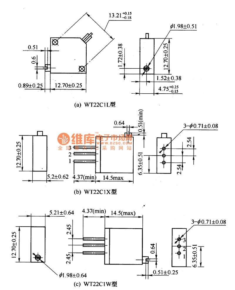 方形多圈微調(diào)線繞電位器