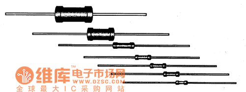 普通金屬膜電阻器外形