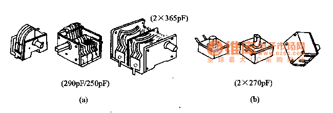 可變電容器的外形電路圖