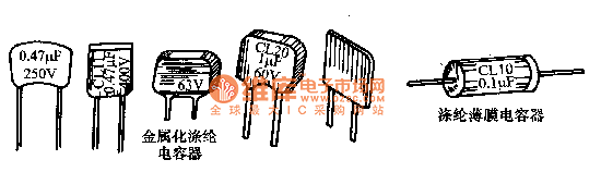 滌綸電容器的外形電路圖