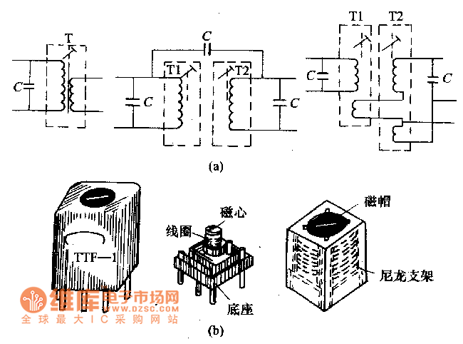 中頻變壓器的圖形符號(hào)與外形電路圖