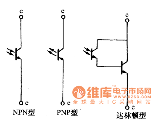 光敏晶體管的圖形符號