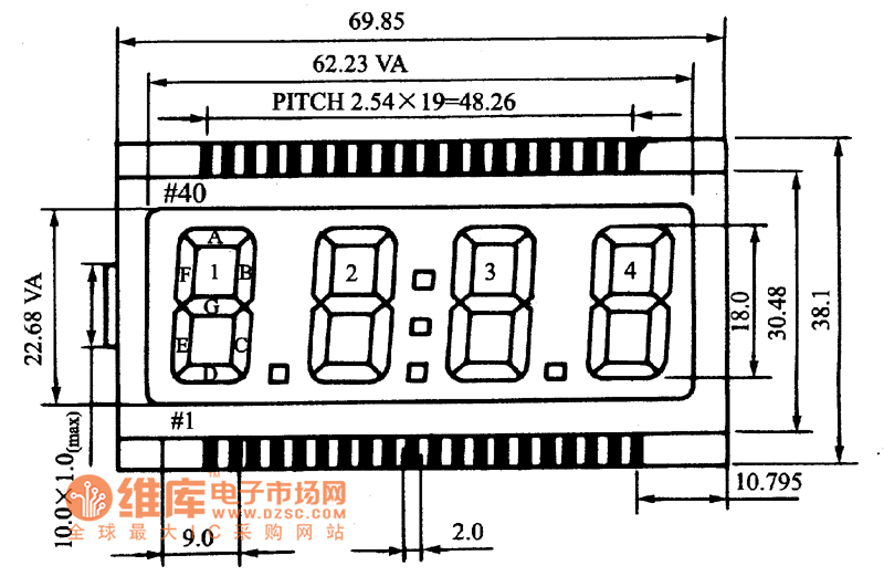 EDS815數(shù)碼液晶顯示器外形結(jié)構(gòu)