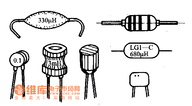 小型固定電感線圈電路圖