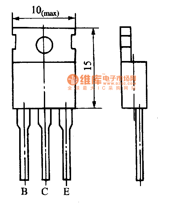 S一7型三極管外形與引腳分布電路圖