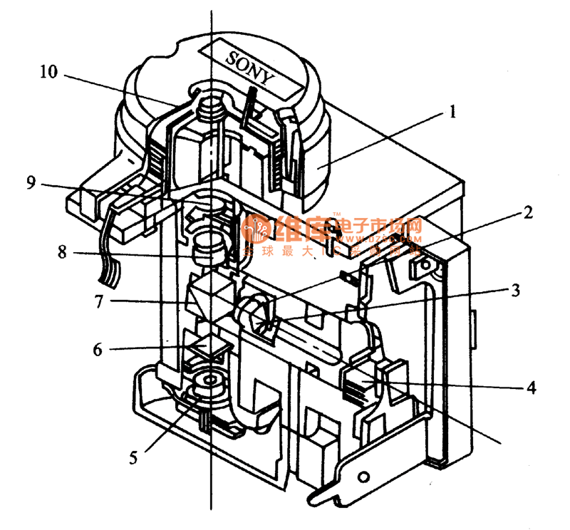 三光束型激光頭結(jié)構(gòu)