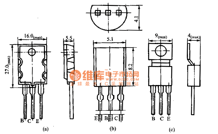 常用的T0一3、TO-92、T0一202實(shí)物外形電路圖