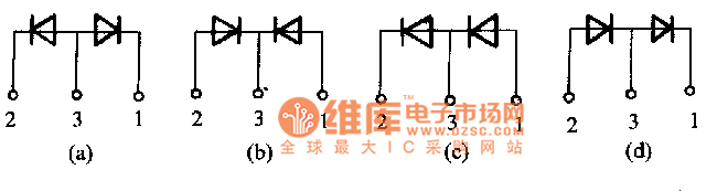 肖特基二極管的引出腳方式電路圖