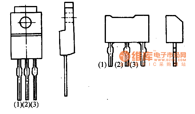 肖特基二極管外形電路圖