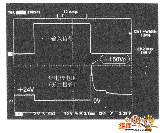 繼電器驅(qū)動時產(chǎn)生的回掃電壓