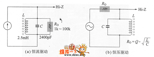 并聯(lián)共振電路上的Q衰減電阻