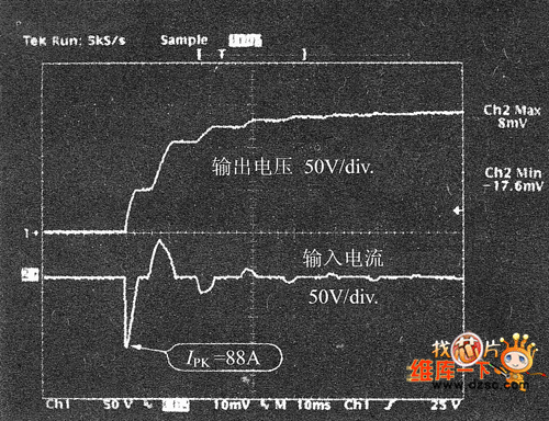平滑輸出電壓和沖擊電流
