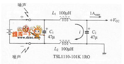 接地線路上插人扼流圈的對稱π形濾波器的構成圖
