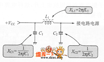 電源去耦用π形濾波器的構(gòu)成圖