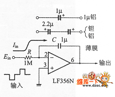 由OP放大器組成的積分電路