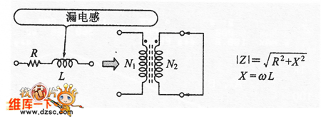 2次側短路、測定1次電感時發(fā)現(xiàn)漏電感電路圖