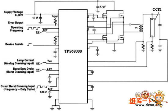 應(yīng)用于CCFL示意圖