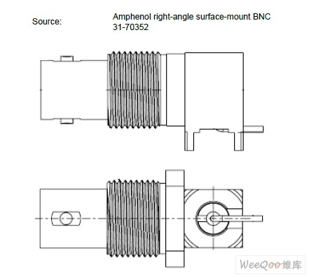 表面貼裝BNC 示例