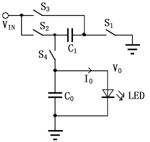 圖8 開(kāi)關(guān)電容式變換器的原理圖