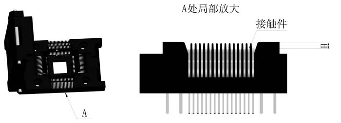圖15 翻蓋式老化測(cè)試插座機(jī)構(gòu)形式（1）