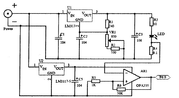 圖2 電流調(diào)節(jié)與檢測(cè)電路