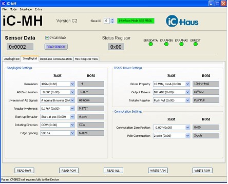 圖8:iC-MH磁編碼器計(jì)算機(jī)配置圖形用戶界面