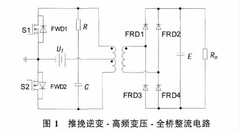 推挽逆變-高頻變壓-全橋整流電路