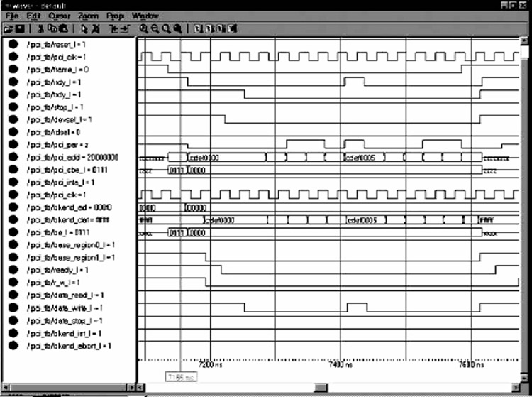 圖4 memory寫操作功能仿真