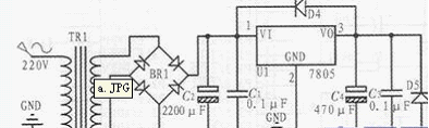 四位共陽極的數(shù)碼管和三色發(fā)光二極管構成的顯示電路