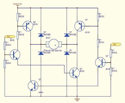 圖2 電機驅(qū)動電路原理圖